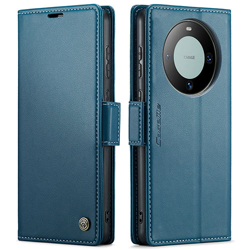 Leather Case Stands Flip Cover Holder C03S for Huawei Mate 60 Pro Blue