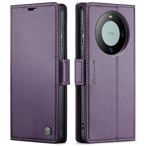 Leather Case Stands Flip Cover Holder C03S for Huawei Mate 60 Purple