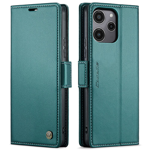 Leather Case Stands Flip Cover Holder C03S for Xiaomi Poco M6 Pro 5G Green