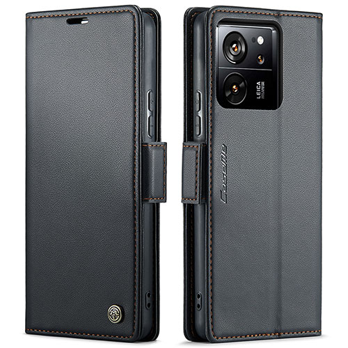 Leather Case Stands Flip Cover Holder C03S for Xiaomi Redmi K60 Ultra 5G Black