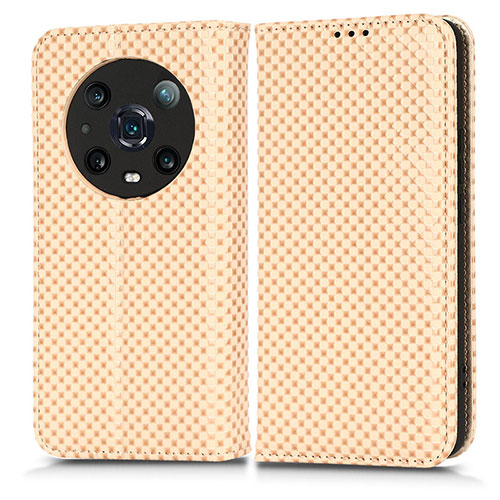 Leather Case Stands Flip Cover Holder C03X for Huawei Honor Magic4 Pro 5G Gold