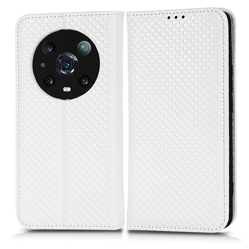 Leather Case Stands Flip Cover Holder C03X for Huawei Honor Magic4 Pro 5G White