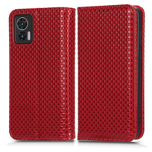 Leather Case Stands Flip Cover Holder C03X for Motorola Moto Edge 30 Neo 5G Red