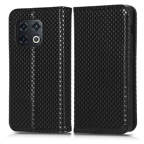 Leather Case Stands Flip Cover Holder C03X for OnePlus 10 Pro 5G Black