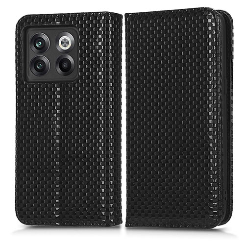 Leather Case Stands Flip Cover Holder C03X for OnePlus Ace Pro 5G Black