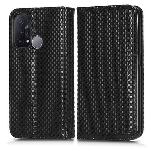 Leather Case Stands Flip Cover Holder C03X for Oppo Reno5 A Black