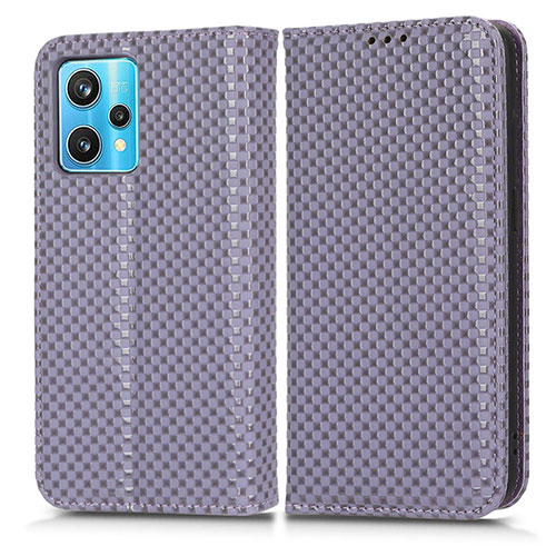 Leather Case Stands Flip Cover Holder C03X for Realme Narzo 50 Pro 5G Purple