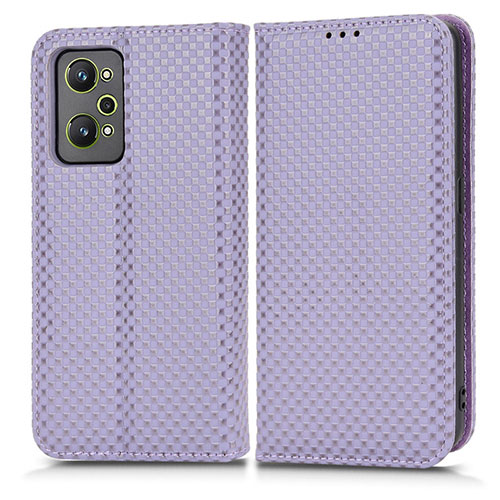 Leather Case Stands Flip Cover Holder C03X for Realme Q5 Pro 5G Purple