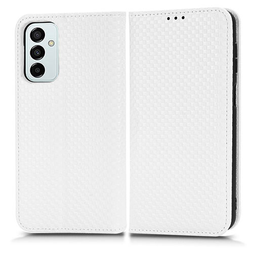Leather Case Stands Flip Cover Holder C03X for Samsung Galaxy F23 5G White