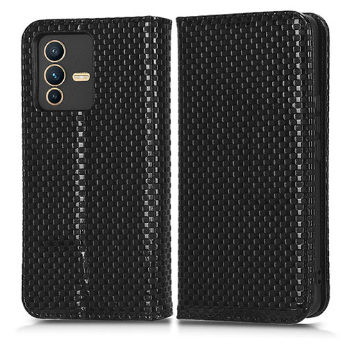 Leather Case Stands Flip Cover Holder C03X for Vivo V23 Pro 5G Black