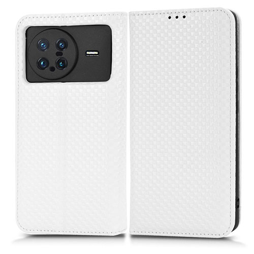 Leather Case Stands Flip Cover Holder C03X for Vivo X Note White