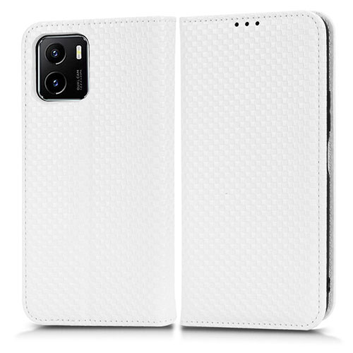 Leather Case Stands Flip Cover Holder C03X for Vivo Y15A White