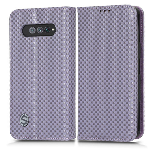 Leather Case Stands Flip Cover Holder C03X for Xiaomi Black Shark 5 RS 5G Purple