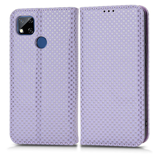 Leather Case Stands Flip Cover Holder C03X for Xiaomi POCO C31 Purple