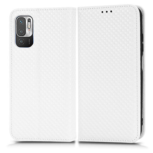 Leather Case Stands Flip Cover Holder C03X for Xiaomi POCO M3 Pro 5G White