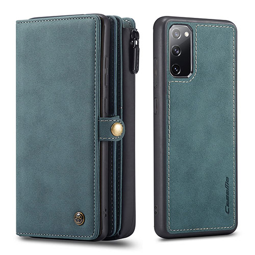 Leather Case Stands Flip Cover Holder C04S for Samsung Galaxy S20 FE 4G Blue