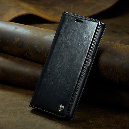 Leather Case Stands Flip Cover Holder C04S for Xiaomi Redmi Note 12 4G Black