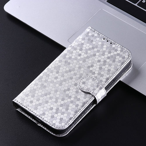 Leather Case Stands Flip Cover Holder C04X for Huawei Honor X8b Silver