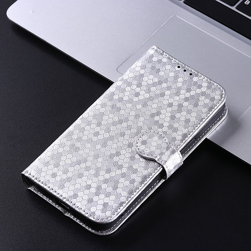Leather Case Stands Flip Cover Holder C04X for Oppo Find N2 5G Silver