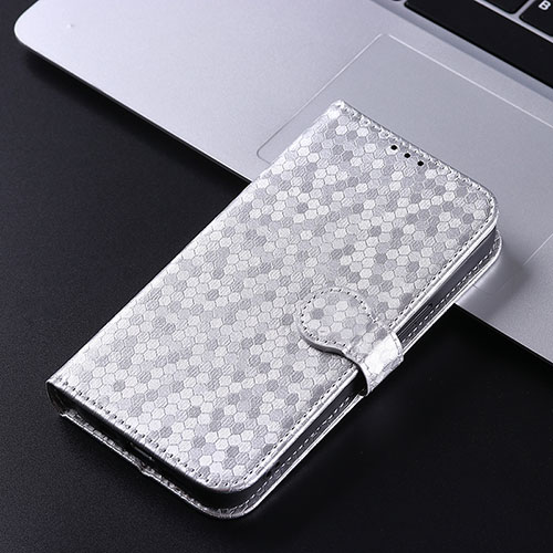 Leather Case Stands Flip Cover Holder C04X for Sharp Aquos R8 Pro Silver