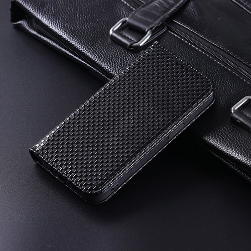 Leather Case Stands Flip Cover Holder C04X for Xiaomi POCO C31 Black