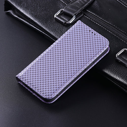 Leather Case Stands Flip Cover Holder C04X for Xiaomi POCO C31 Purple