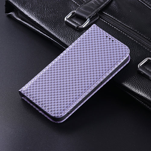 Leather Case Stands Flip Cover Holder C04X for Xiaomi Redmi 9 Activ Purple