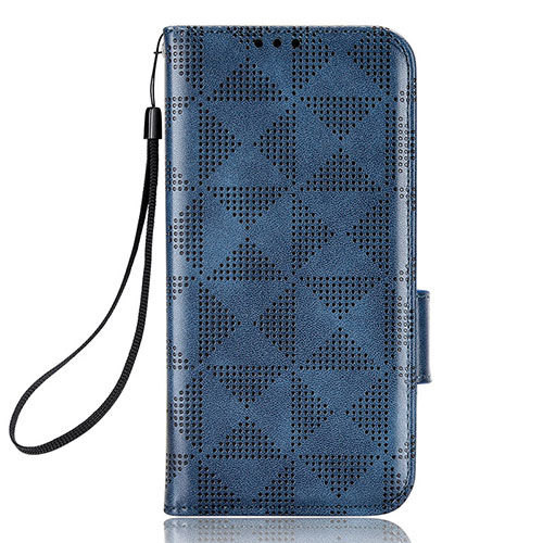 Leather Case Stands Flip Cover Holder C05X for Samsung Galaxy Z Fold5 5G Blue