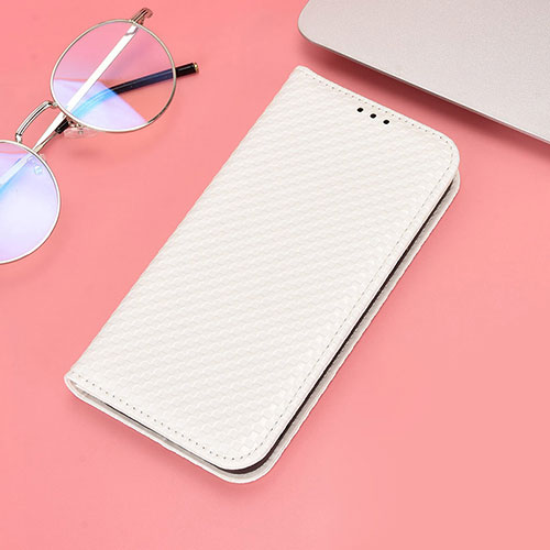 Leather Case Stands Flip Cover Holder C06X for Huawei Honor X7 White