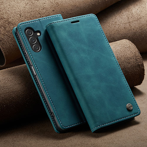 Leather Case Stands Flip Cover Holder C09S for Samsung Galaxy A13 5G Blue