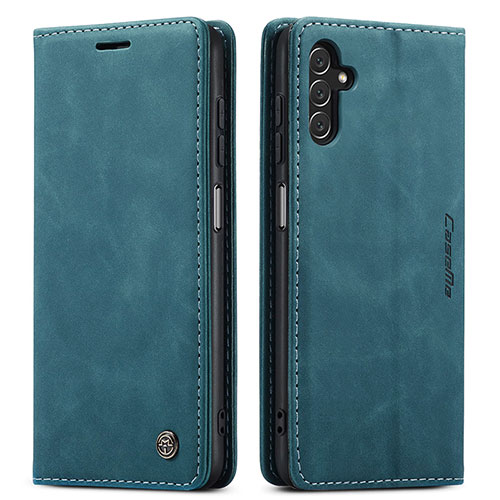 Leather Case Stands Flip Cover Holder C10S for Samsung Galaxy A04s Blue