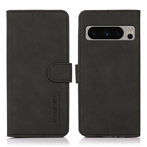 Leather Case Stands Flip Cover Holder D01Y for Google Pixel 8 Pro 5G Black