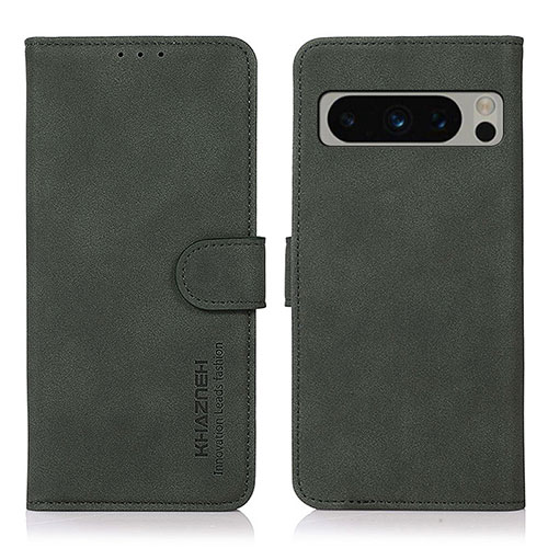 Leather Case Stands Flip Cover Holder D01Y for Google Pixel 8 Pro 5G Green
