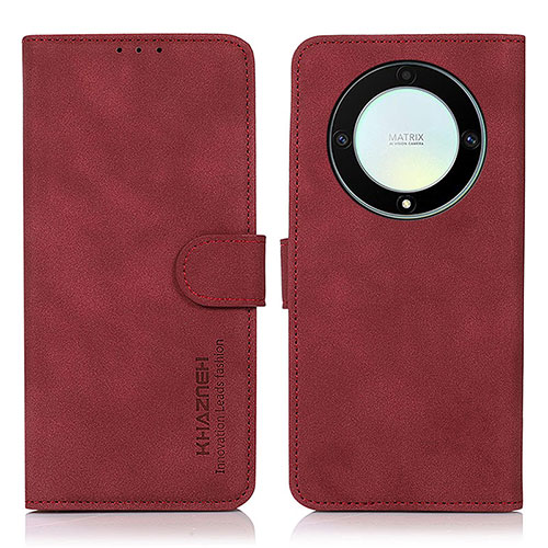 Leather Case Stands Flip Cover Holder D01Y for Huawei Honor Magic5 Lite 5G Red