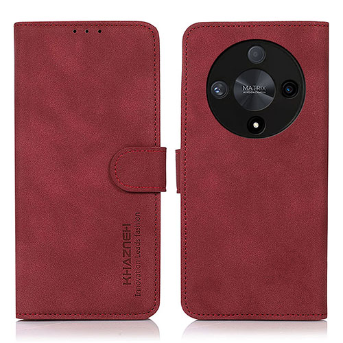 Leather Case Stands Flip Cover Holder D01Y for Huawei Honor Magic6 Lite 5G Red