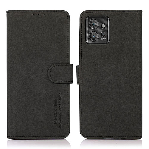 Leather Case Stands Flip Cover Holder D01Y for Motorola ThinkPhone 5G Black