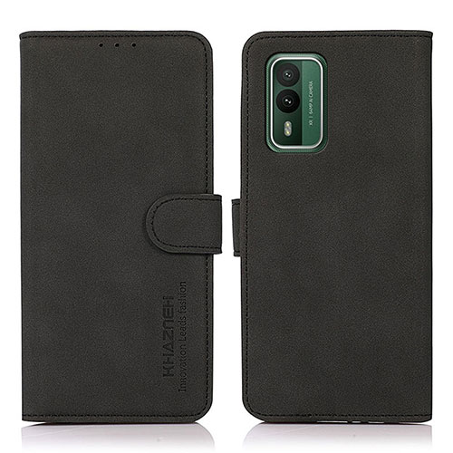 Leather Case Stands Flip Cover Holder D01Y for Nokia XR21 Black