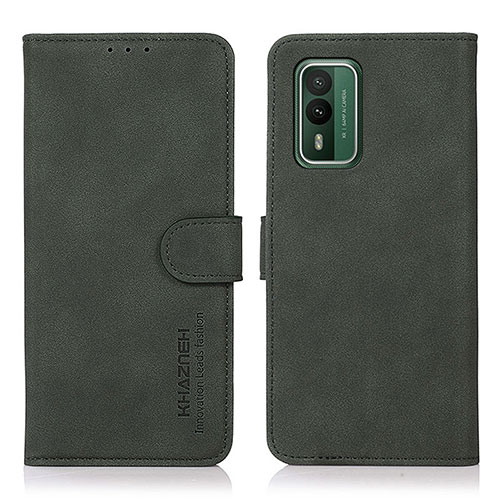 Leather Case Stands Flip Cover Holder D01Y for Nokia XR21 Green