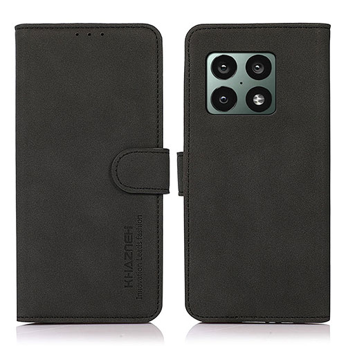 Leather Case Stands Flip Cover Holder D01Y for OnePlus 10 Pro 5G Black