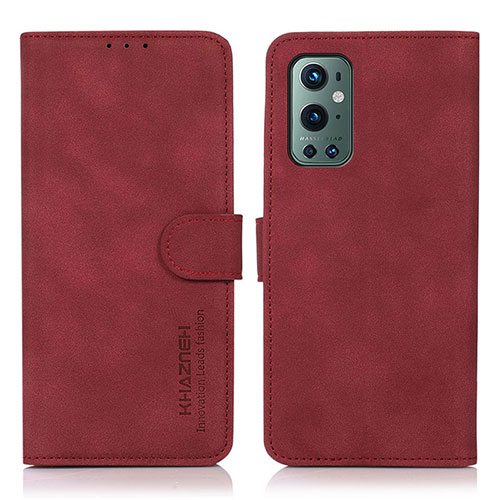 Leather Case Stands Flip Cover Holder D01Y for OnePlus 9 Pro 5G Red