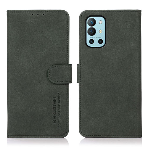 Leather Case Stands Flip Cover Holder D01Y for OnePlus 9R 5G Green