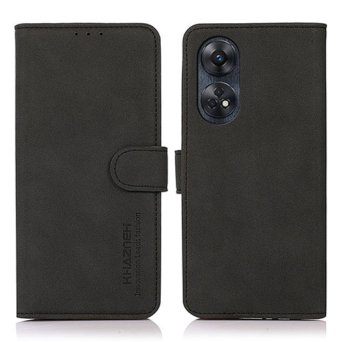 Leather Case Stands Flip Cover Holder D01Y for Oppo Reno8 T 4G Black