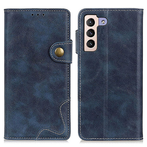 Leather Case Stands Flip Cover Holder D01Y for Samsung Galaxy S24 5G Blue