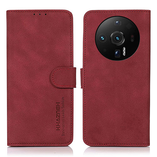 Leather Case Stands Flip Cover Holder D01Y for Xiaomi Mi 12 Ultra 5G Red