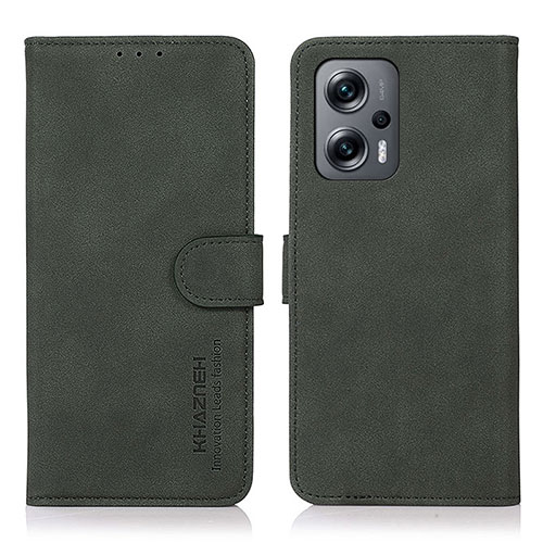 Leather Case Stands Flip Cover Holder D01Y for Xiaomi Poco F5 5G Green