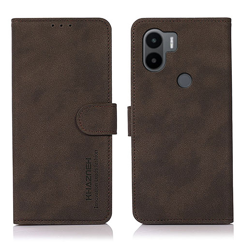 Leather Case Stands Flip Cover Holder D01Y for Xiaomi Redmi A1 Plus Brown