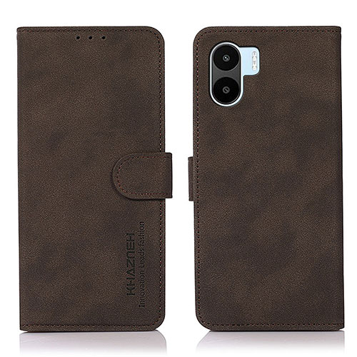 Leather Case Stands Flip Cover Holder D01Y for Xiaomi Redmi A2 Brown