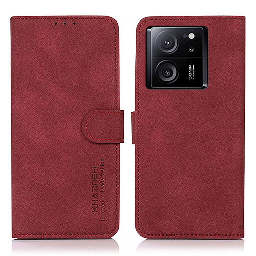 Leather Case Stands Flip Cover Holder D01Y for Xiaomi Redmi K60 Ultra 5G Red