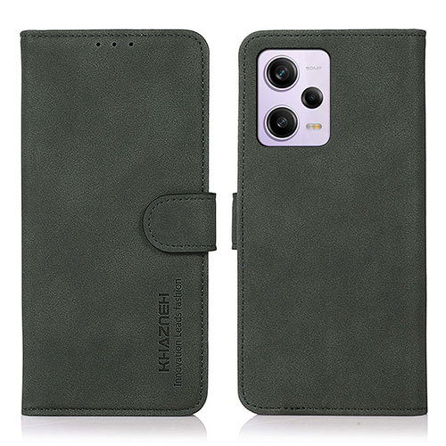 Leather Case Stands Flip Cover Holder D01Y for Xiaomi Redmi Note 12 Explorer Green