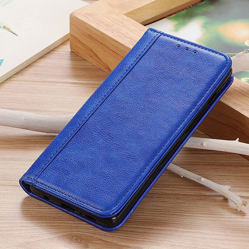 Leather Case Stands Flip Cover Holder D02Y for Motorola Moto G10 Power Blue